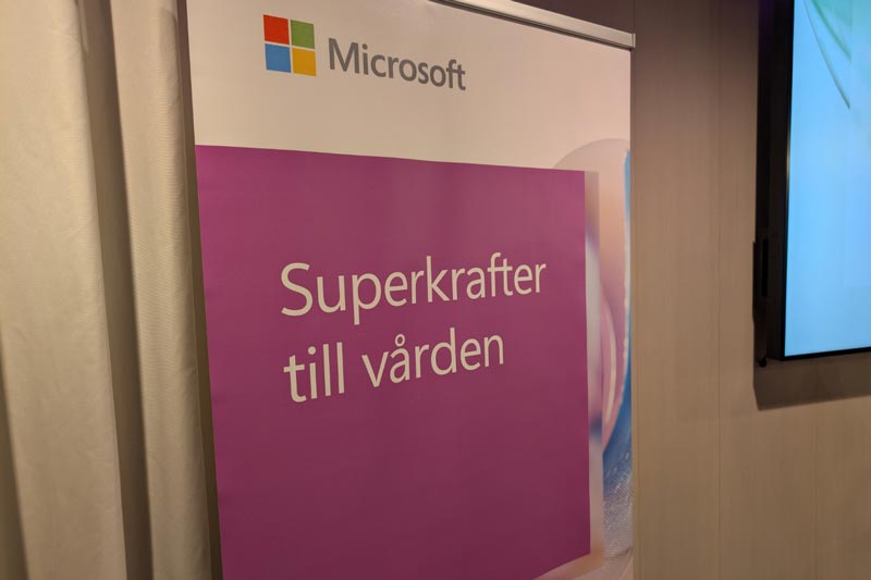 Microsoft superkrafter till vården banderoll