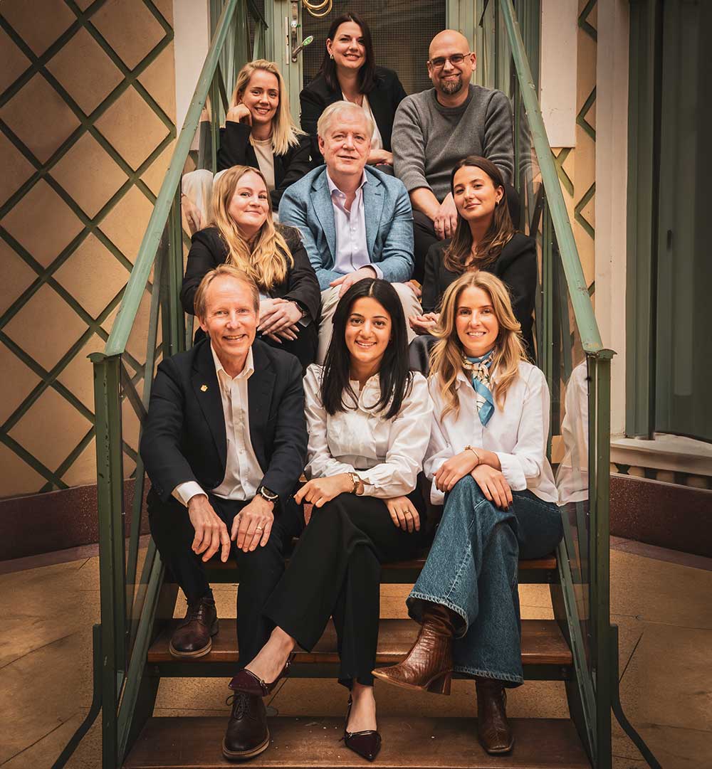 Marketpartners team står på rad